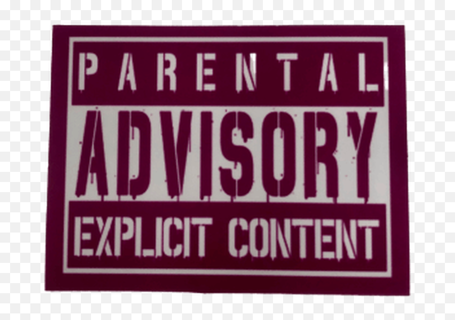 Parental Advisory Vinyl Sticker - Parental Advisory Cdr Emoji,Parental Advisory Png
