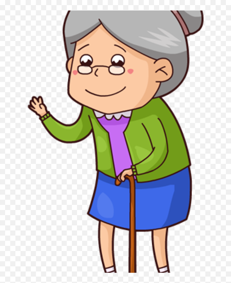 Grandma Clipart Grandma Free Cartoon - Grandmother Animated Emoji,Lady Clipart