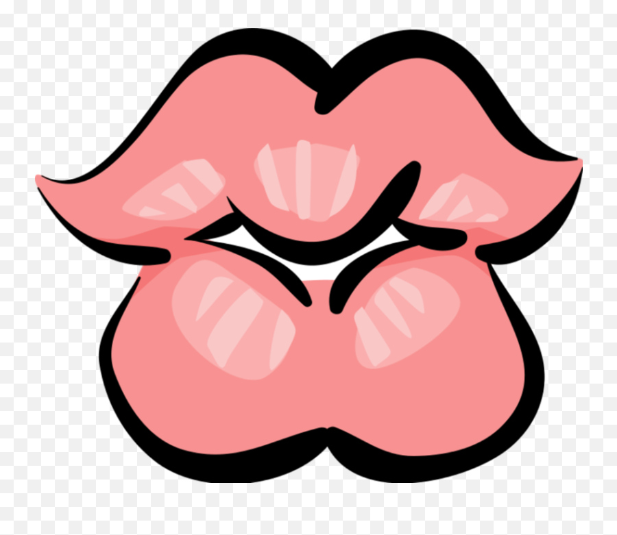 Lips Vector - Vector Illustration Of Mouth Lips Ready To Girly Emoji,Kiss Lips Png