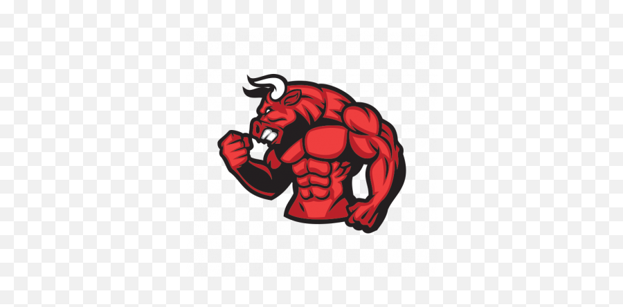 Gym Bodybuilder Muscle Red Bull 22365 - Angry Bull Emoji,Red Bull Logo Vector