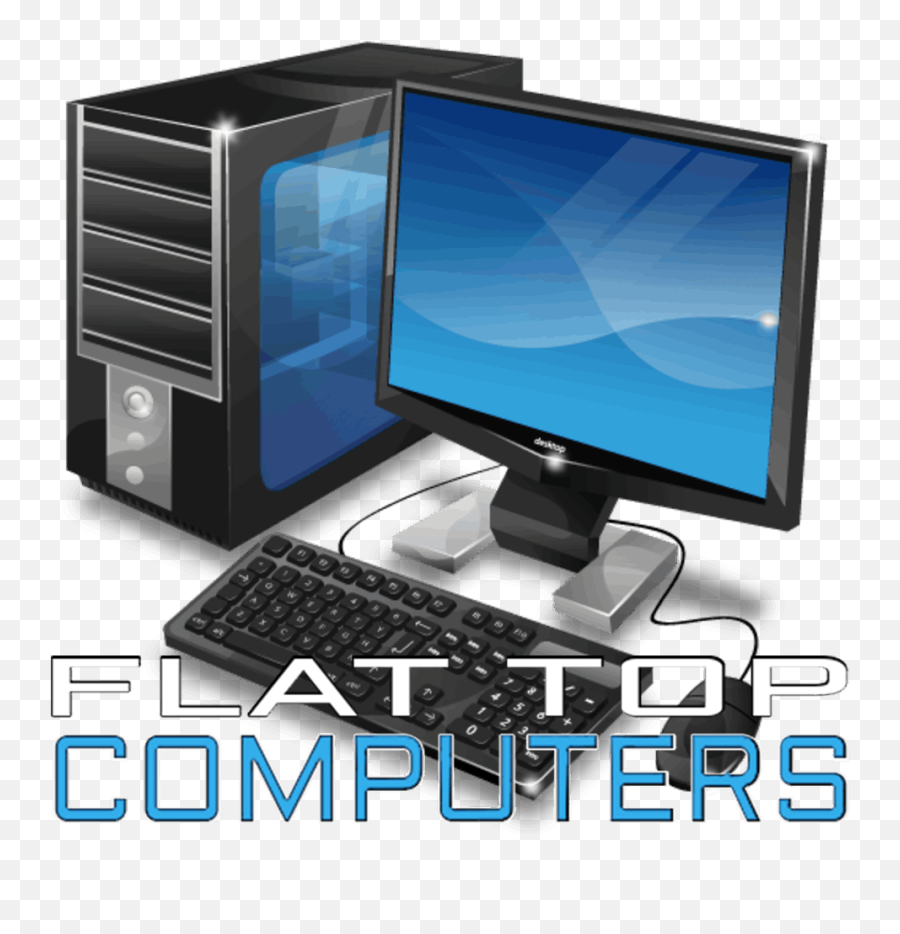 Flat Top Computers Emoji,Computer Repairs Logo