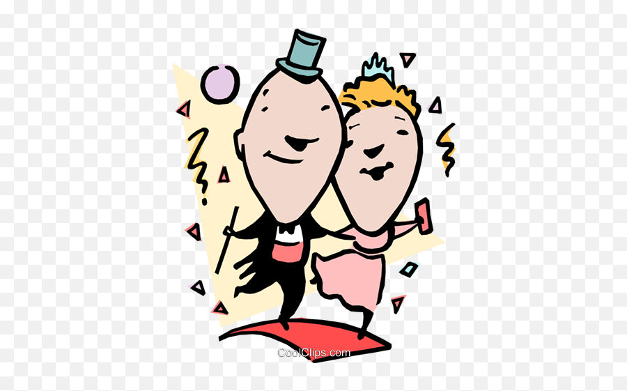 Married Couple Celebrating Royalty Free Vector Clip Art Emoji,Celebrating Clipart