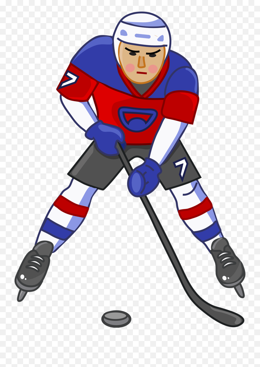 Hockey Player Clipart - Cartoon Hockey Players Png Emoji,Hockey Clipart