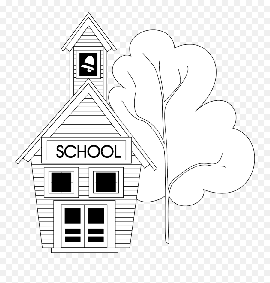 School Cliparts Download Free Clip Art - Black And White Transparent Background School Clipart Emoji,School Clipart Black And White