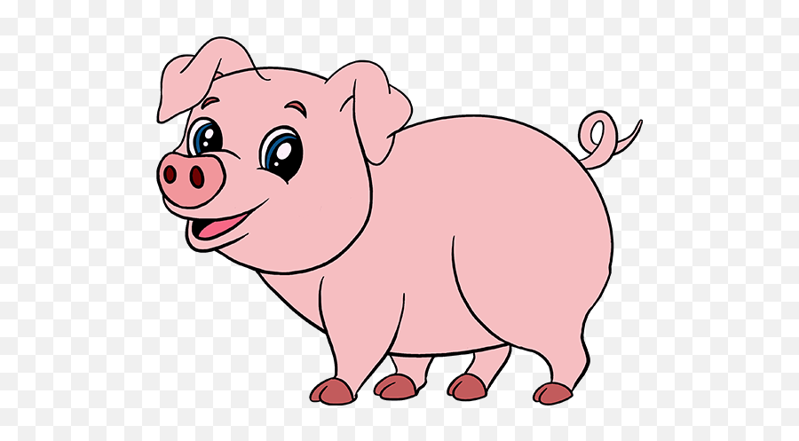 Pigs Clipart Cartoon Pigs Cartoon - Cartoon Pig Clipart Emoji,Pig Clipart