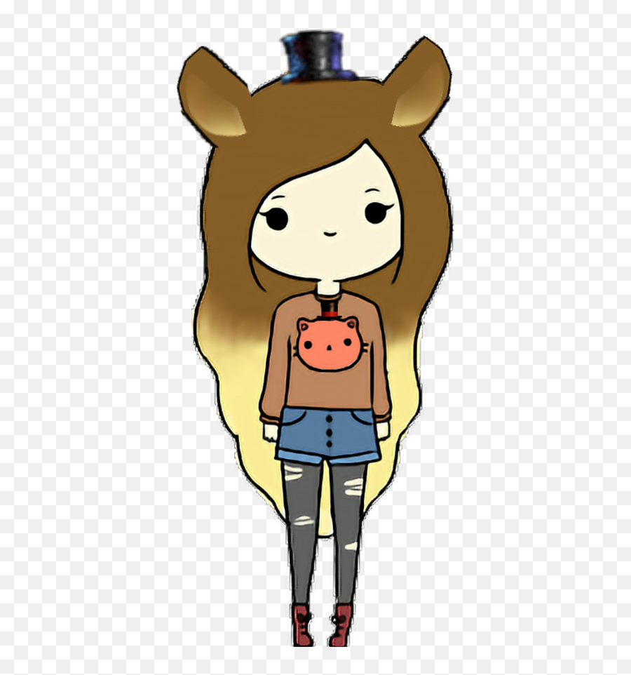 Girlfreddy Fnafhs Girl Freddy And Could Someone Tell - Easy Emoji,Girl Drawing Png