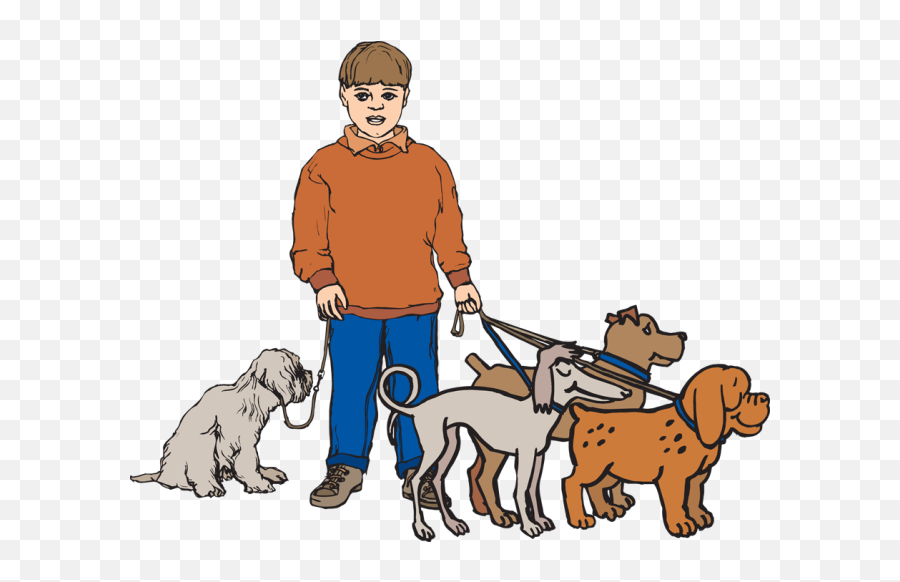 Library Of Walking Dog Clip Transparent - Dog Walker Clipart Emoji,Dogs Clipart