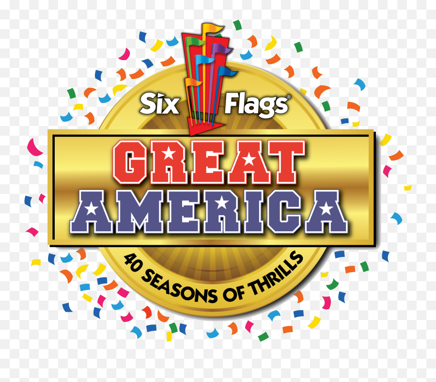 Six Flags Great America Illinois Logos - Language Emoji,Six Flags Logo