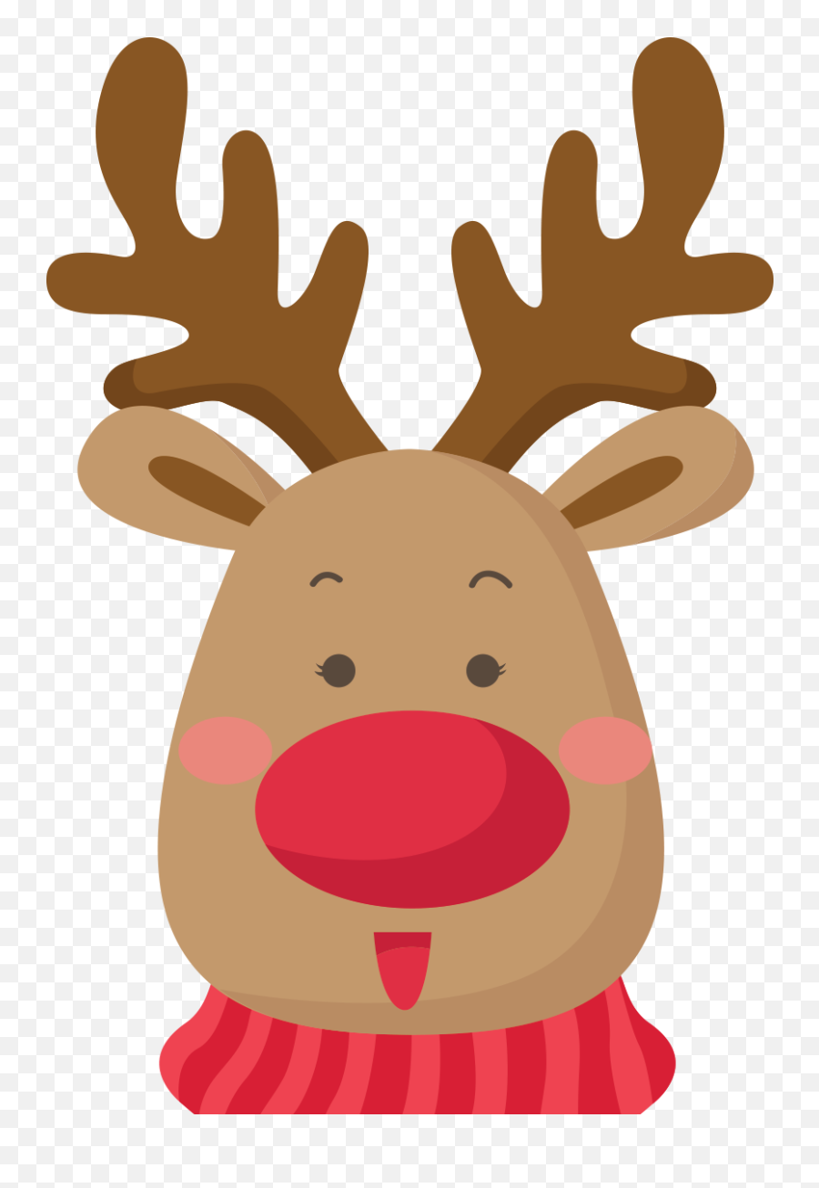 Rudolph The Red Nosed Reindeer Png - Cartoon Clip Art Cartoon Rudolph The Red Nosed Reindeer Emoji,Reindeer Png