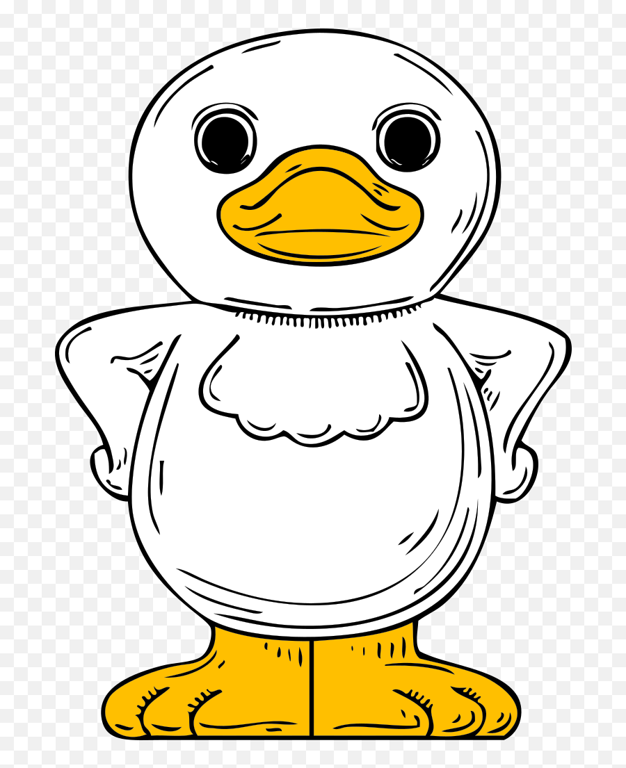 Standing Duck Clip Art At Clker Com - Duck Yourself Emoji,Duck Clipart Black And White