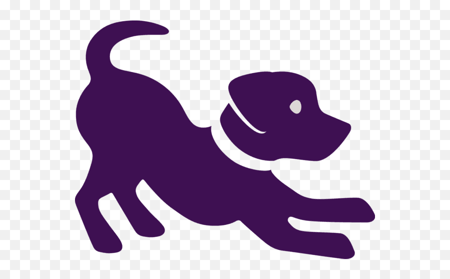 Purple Clipart Puppy - Purple Dog Clipart Png Emoji,Dog Clipart