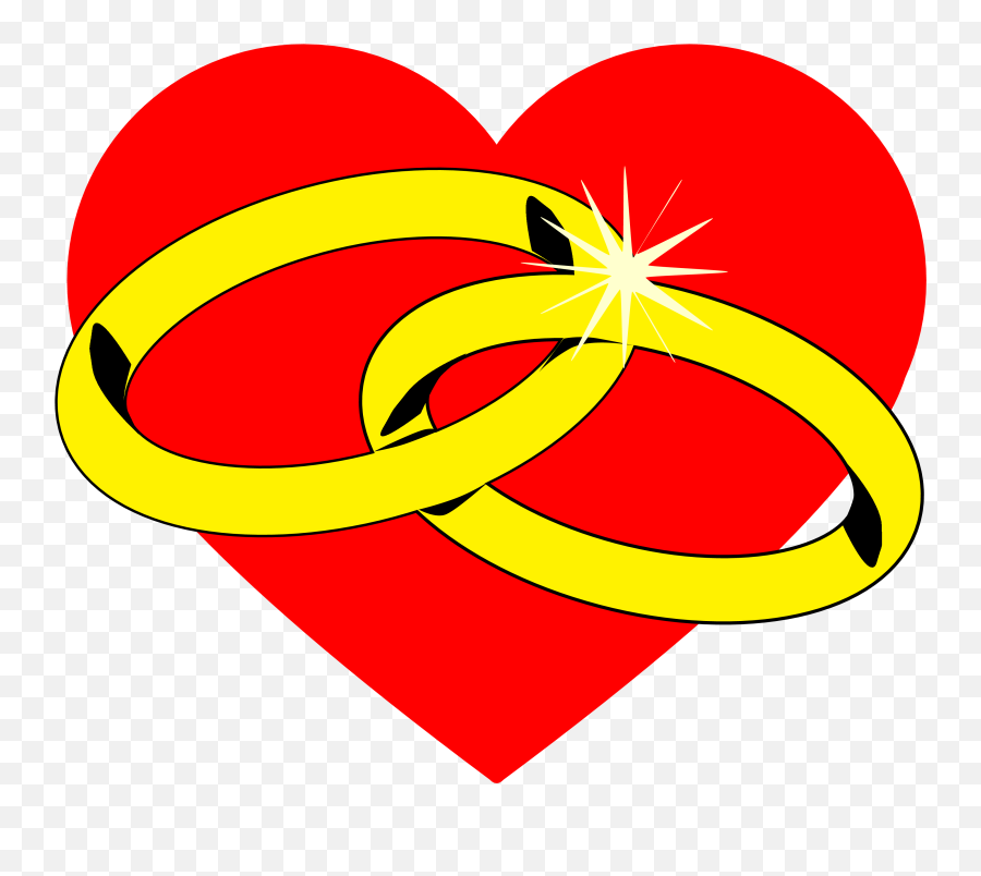Free Wedding Clipart - Joined Wedding Rings Clip Art Emoji,Wedding Clipart