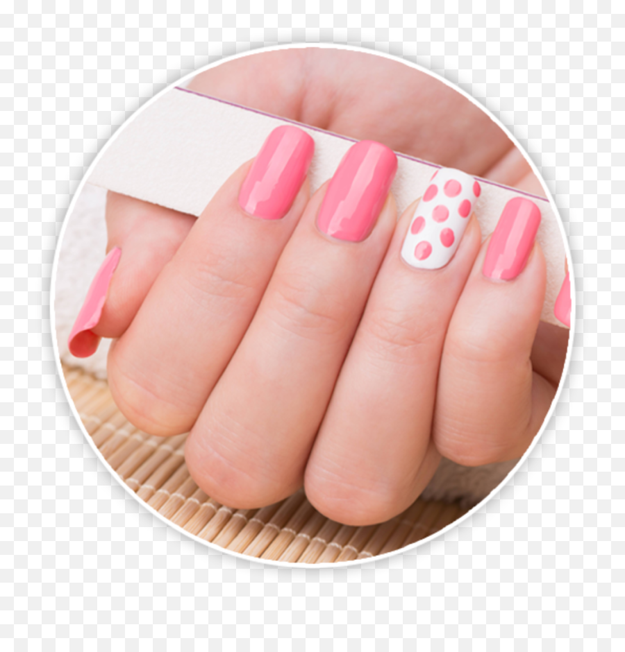 Sassi Nails And Spa - Pink And White Nail Art Emoji,Nail Png
