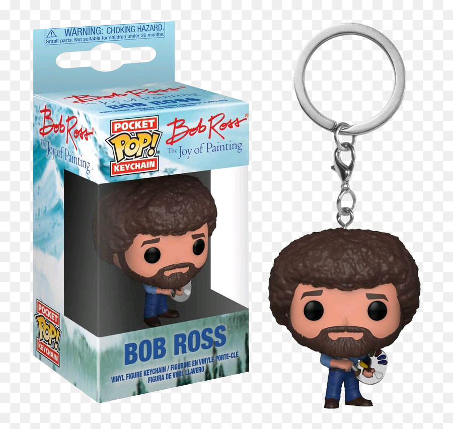 Bob Ross Funko Pop Keychain - Funko Pop Pocket Bob Ross Emoji,Bob Ross Transparent