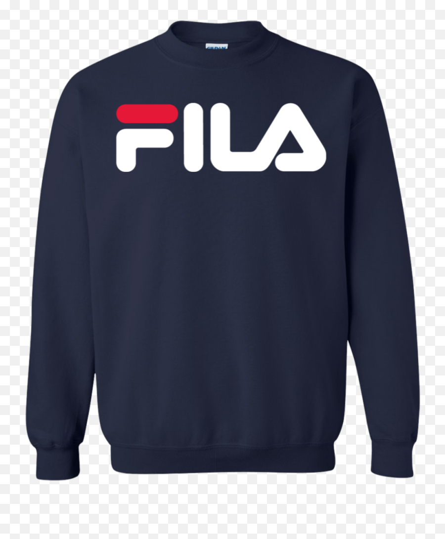 Fila Sweater Red White Logo - Trap House Clothing Emoji,Fila Logo