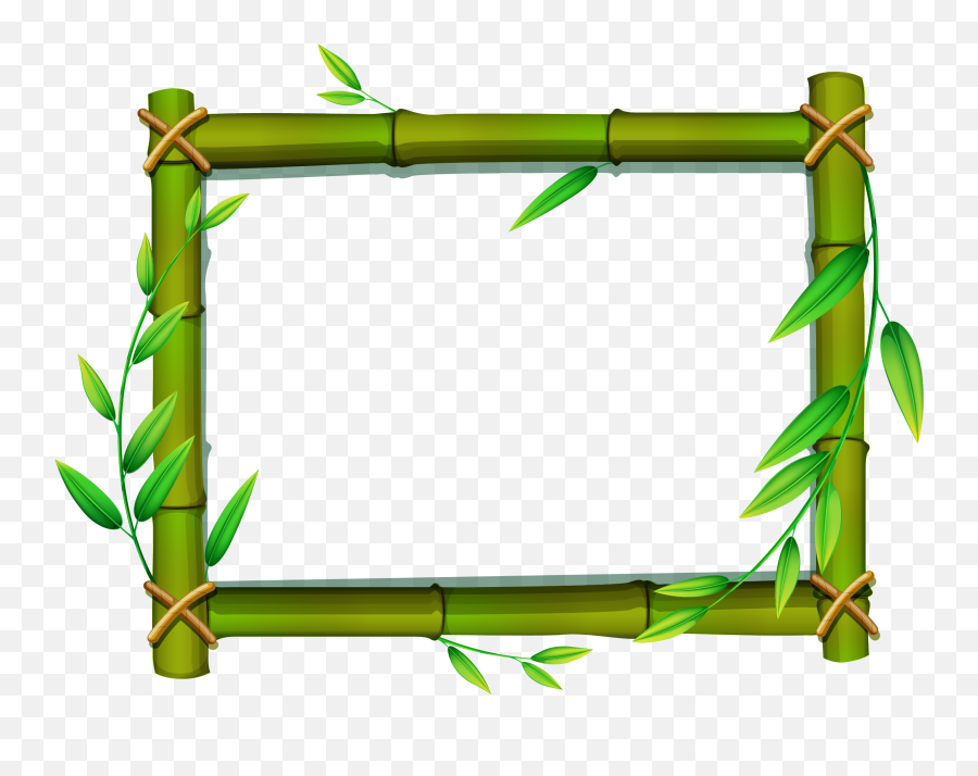 Vector Royalty Free Bamboo Frame - Cartoon Bamboo Frame Png Emoji,Bamboo Frame Png