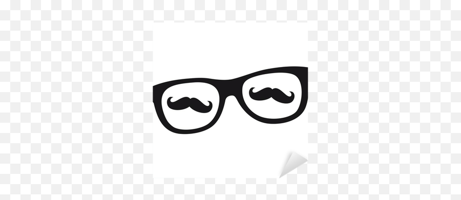 Hipster Glasses Mustache Sticker U2022 Pixers - We Live To Change Emoji,Hipster Glasses Png