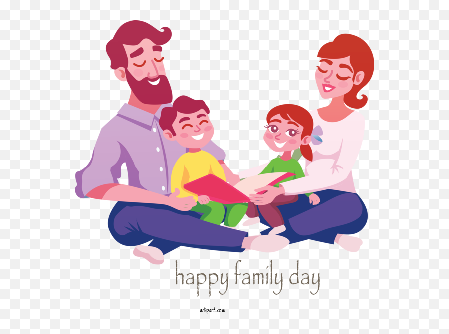 People People Cartoon Sitting For Family - Family Clipart Emoji,Families Clipart