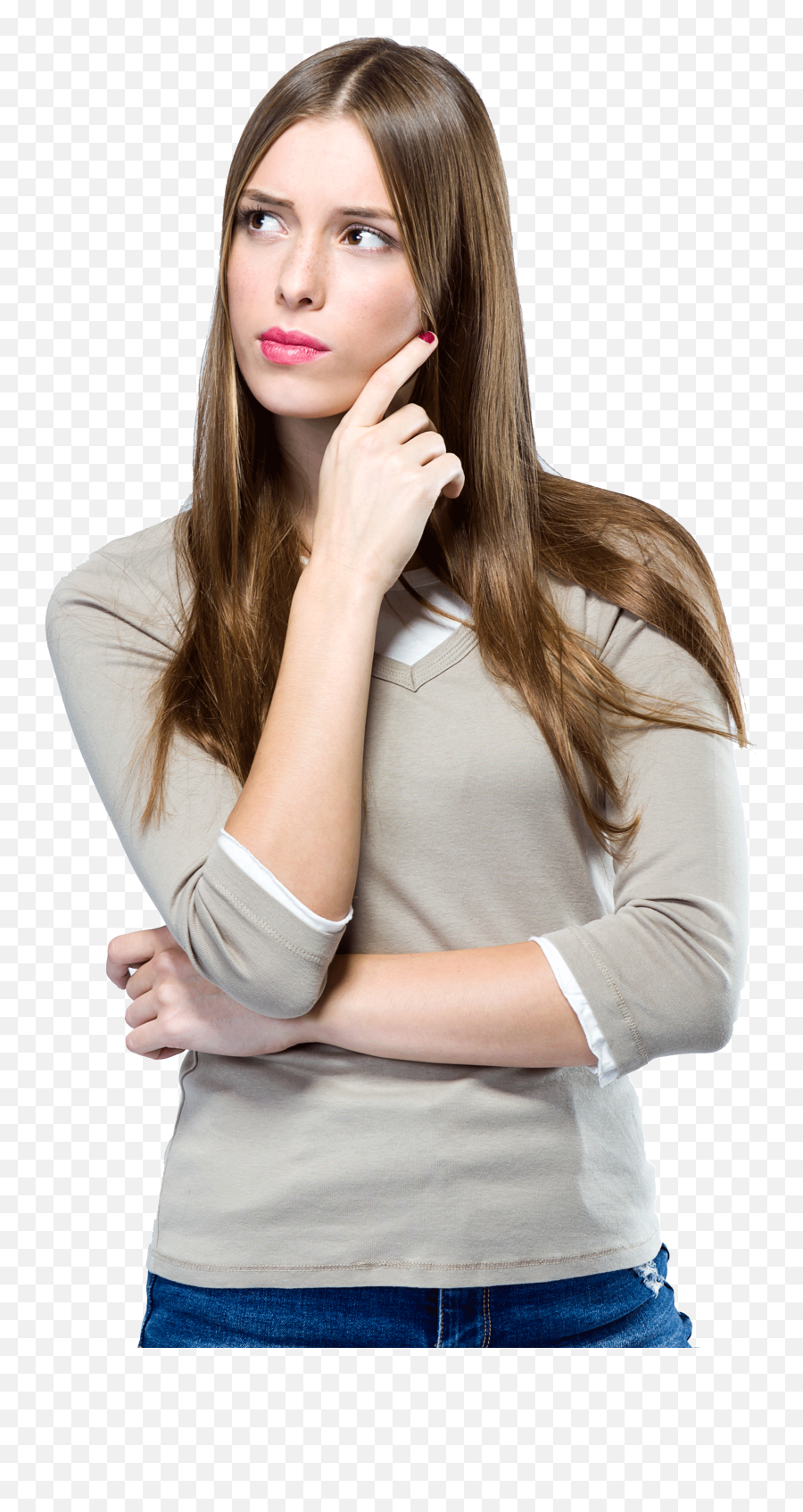 Thinking Woman Png Pic - For Women Emoji,Woman Png