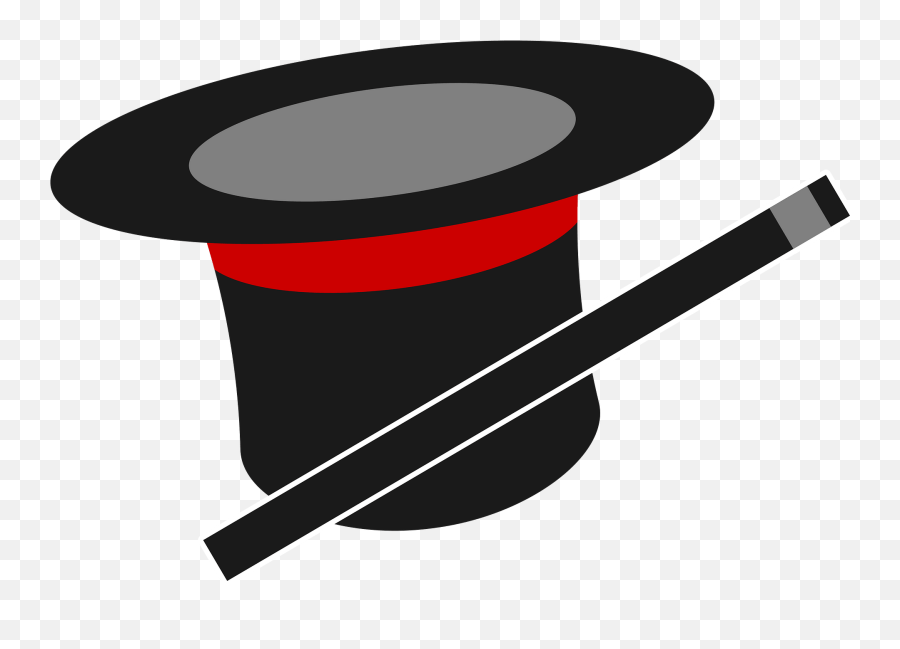 Magic Top Hat And Wand Clipart Free Download Transparent - Magic Top Hat Emoji,Magic Clipart