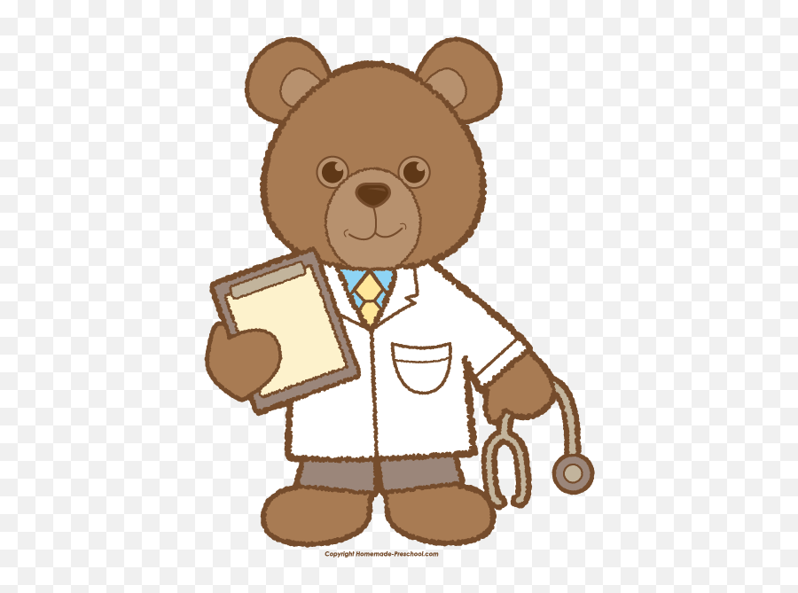 Teddy Bear Doctor Clipart Transparent - Doctor Teddy Bear Clipart Emoji,Doctor Clipart