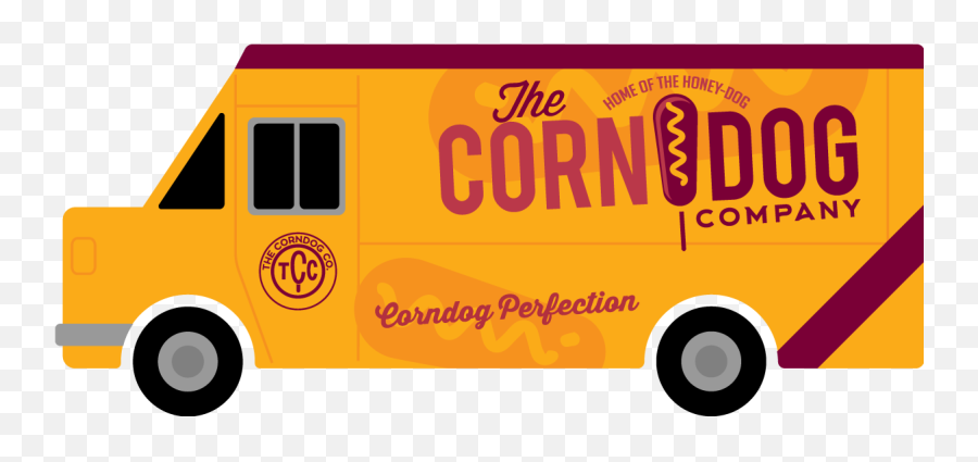 The Corndog Company - Commercial Vehicle Emoji,Food Truck Logo
