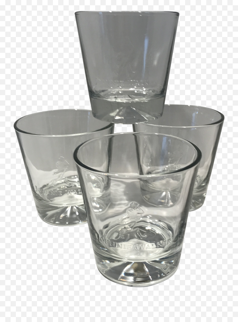 Johnnie Walker Diamond Bottom Crystal Lowball Glasses - Set Of 4 Serveware Emoji,Johnnie Walker Logo
