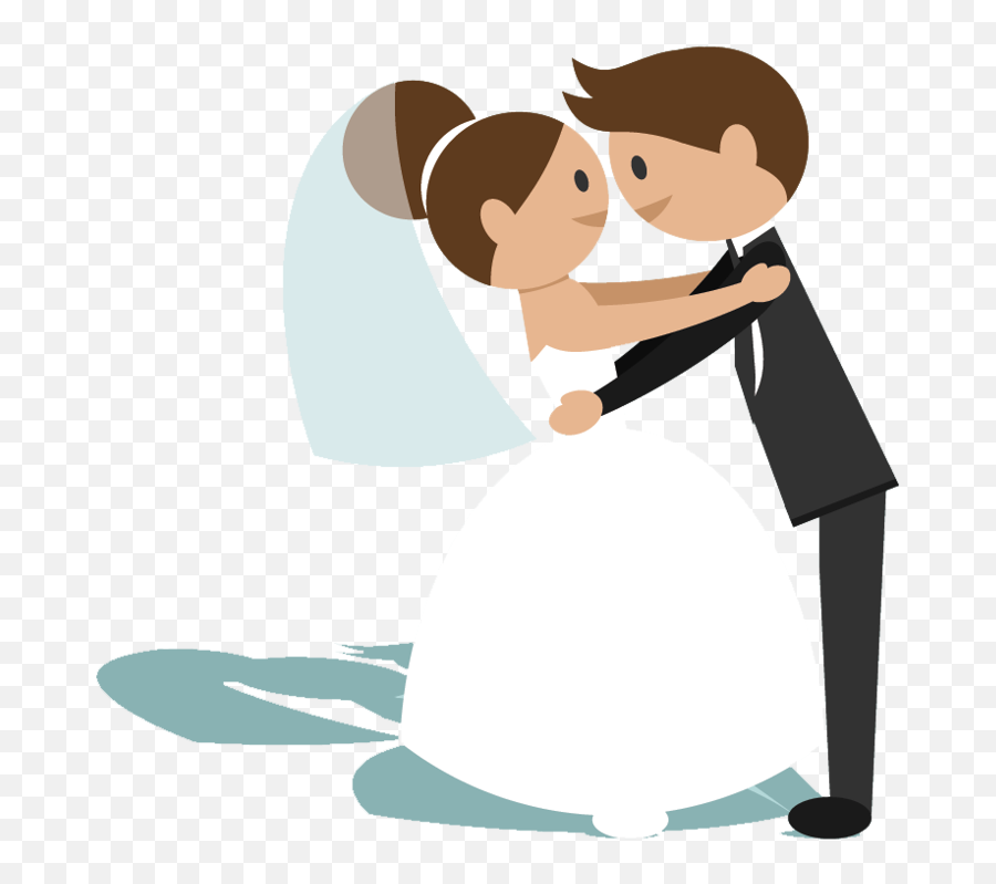 Clipart Bride And Groom Animation - Cute Couple Wedding Icon Emoji,Bride And Groom Clipart