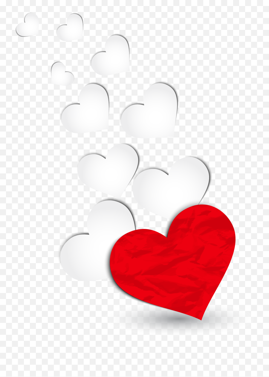 White Hearts Png Transparent - Girly Emoji,White Heart Transparent Background