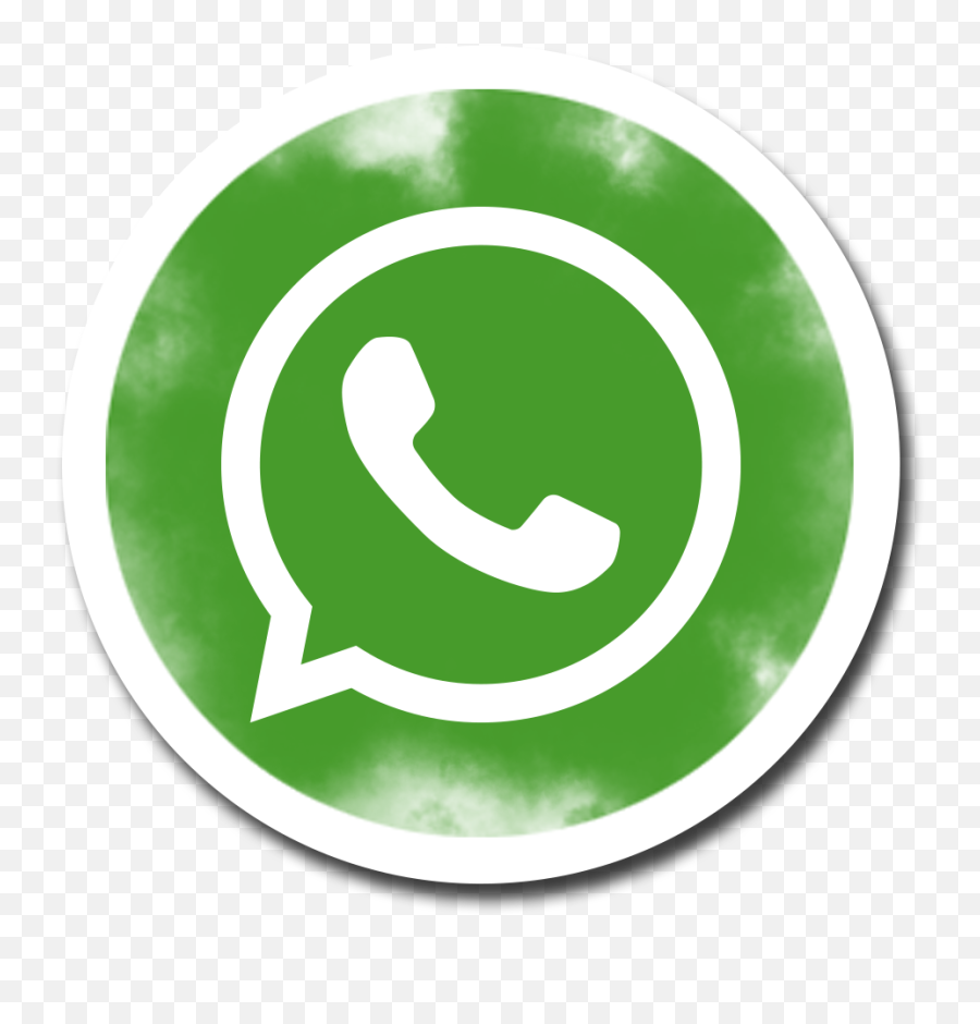Round Brush Whatsapp Social Media Icon Logo Smoke Effect Emoji,Social Media Logos Transparent