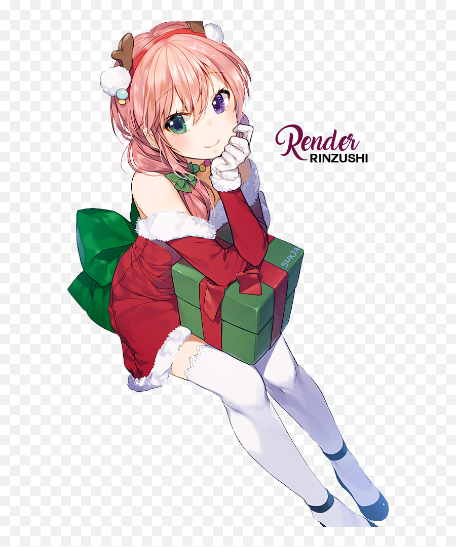 Download Merry Christmas Anime Girl - Merry Christmas Anime Girl Png Emoji,Anime Girl Png