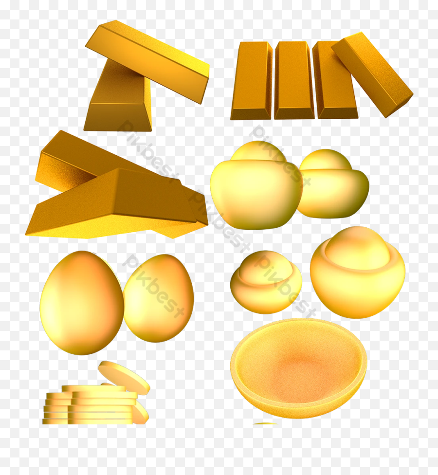 Cartoon Gold Coiningotgold Bargold Pot And Other Patterns - Food Emoji,Pot Of Gold Png