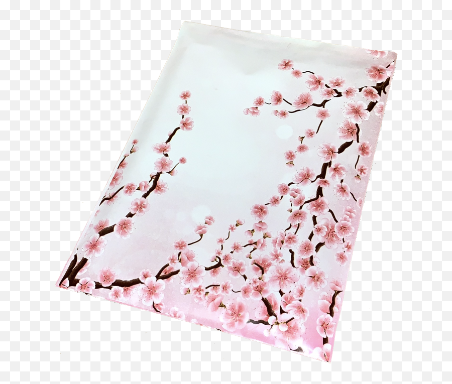 Cherry Blossoms Smilemail Poly Mailers 10x13 Emoji,Cherry Blossoms Transparent