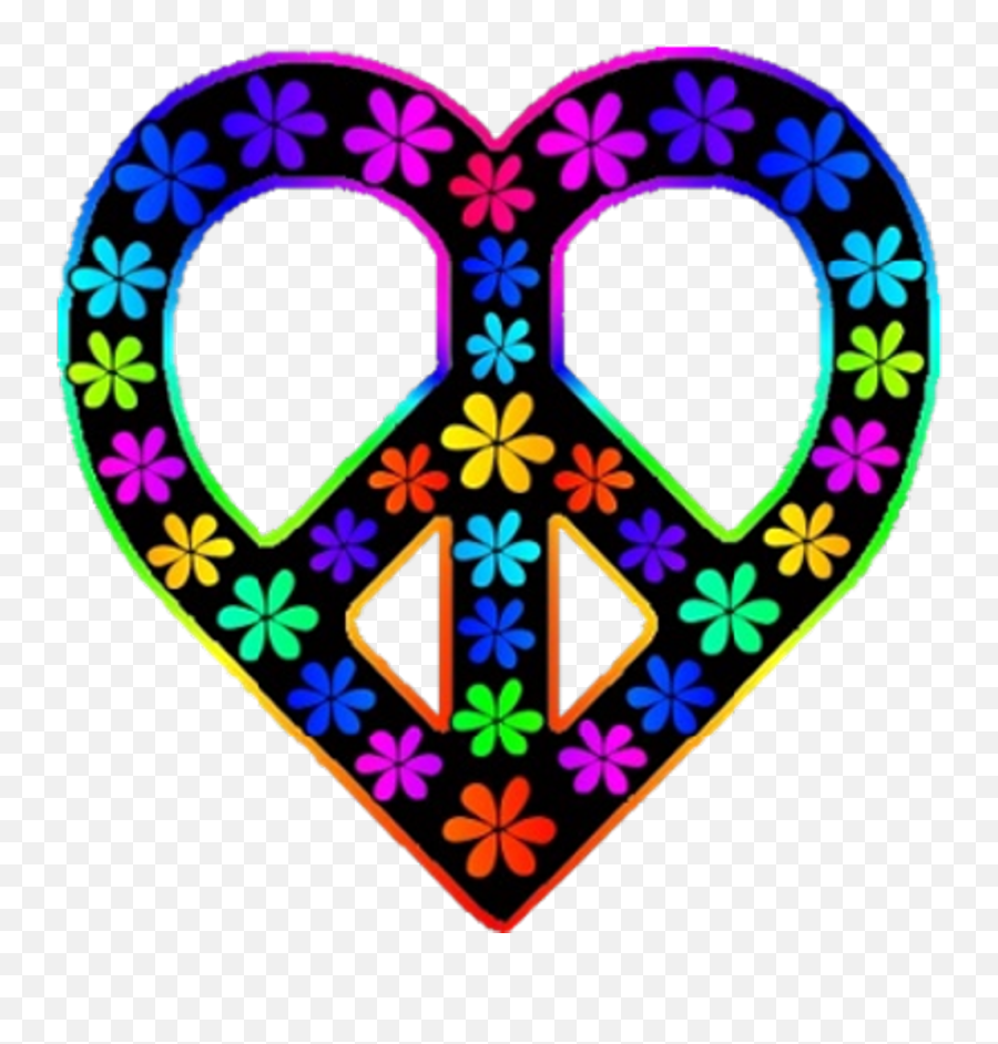 Peace Peacesign Hippie Sign Flowerpower Heart - Peace Emoji,Hippie Logo