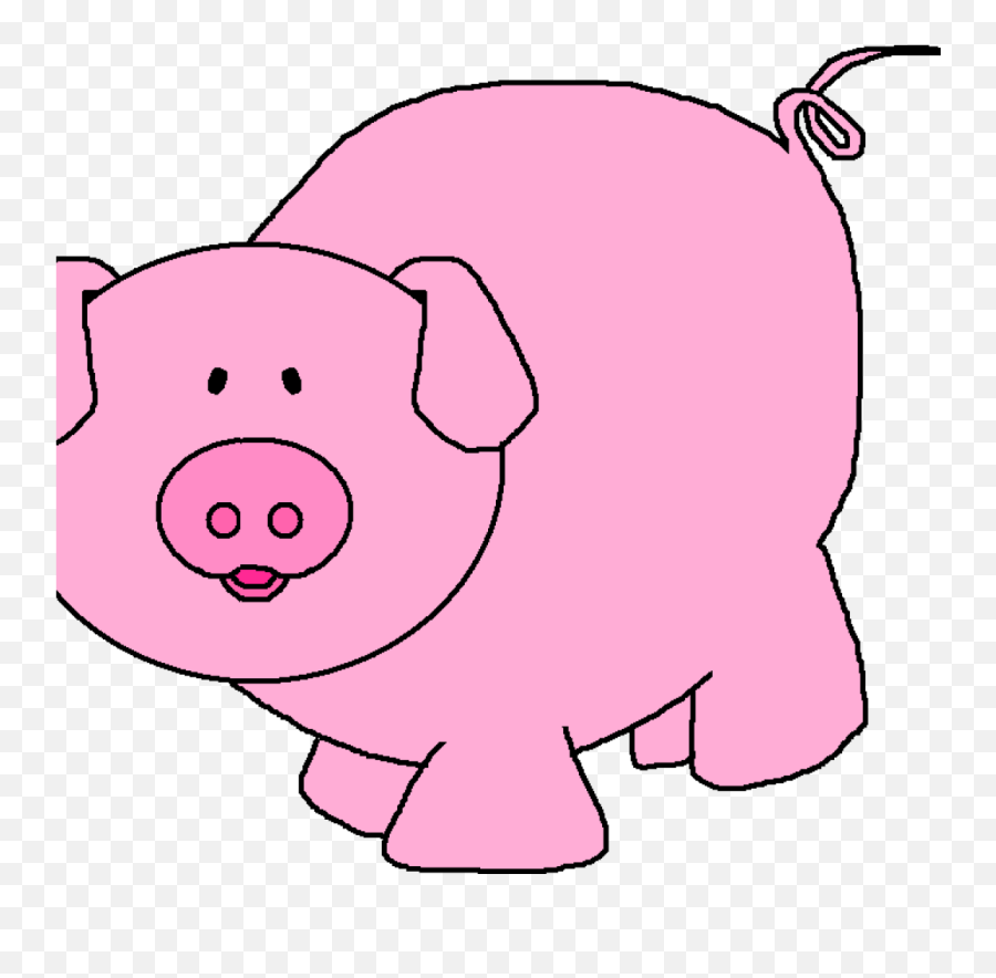 Pink Pig Clipart - Clipart Pink Pig Clipart Cartoon Pig Emoji,Pig Clipart