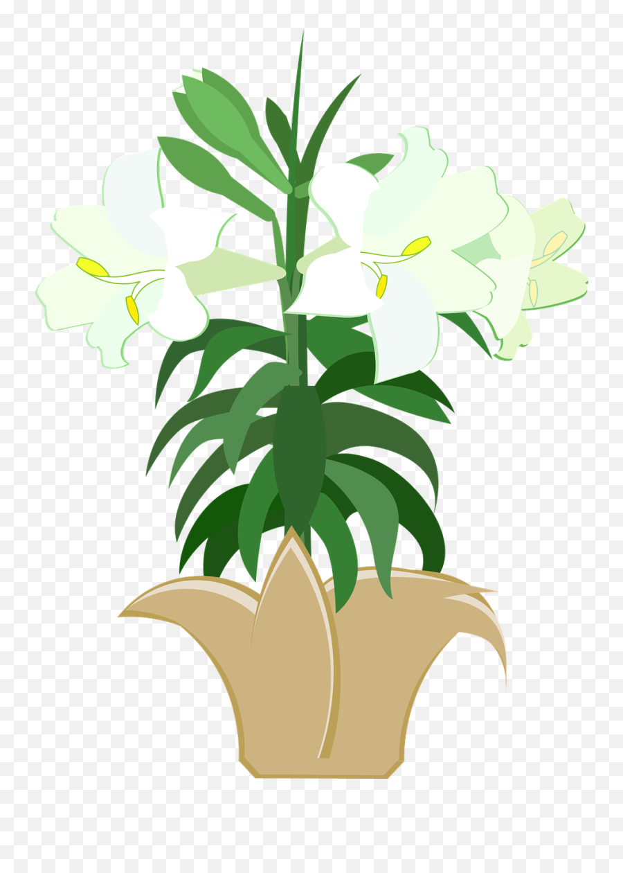 Graphic Easter Lily - Happy Easter Lily Clip Art Emoji,Easter Lily Clipart