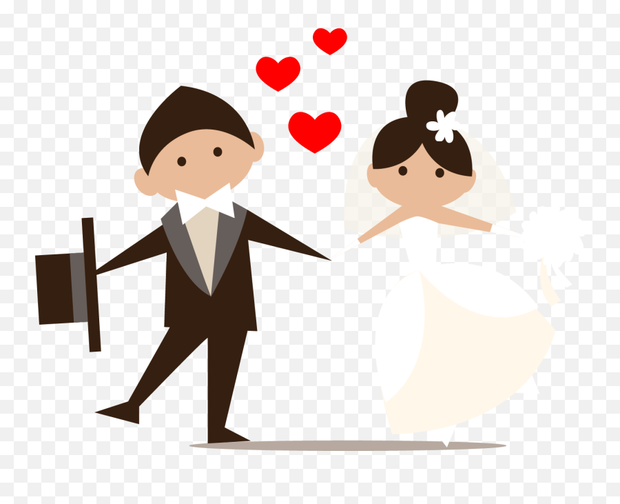 Wedding Invitation Couple Clip Art - Happy Married Life Dear Friend Emoji,Wedding Clipart