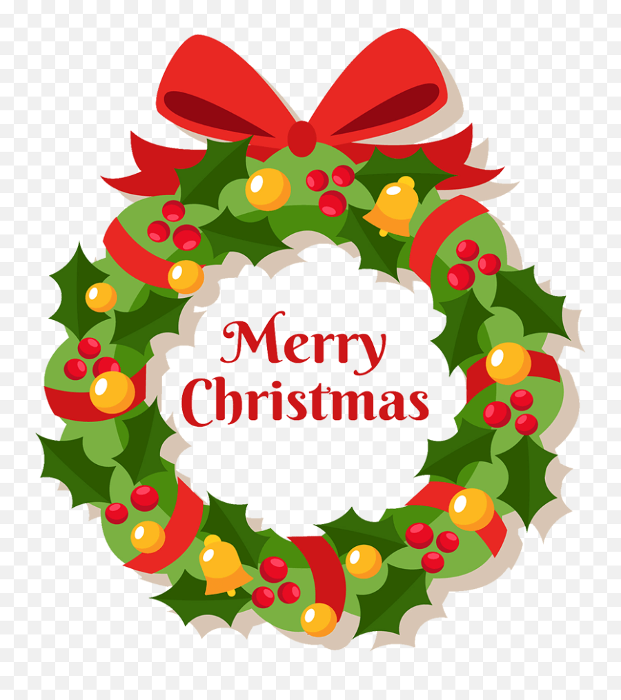 Free Cute Christmas Wreath Clipart - Simple Christmas Wreath Clipart Emoji,Wreath Clipart
