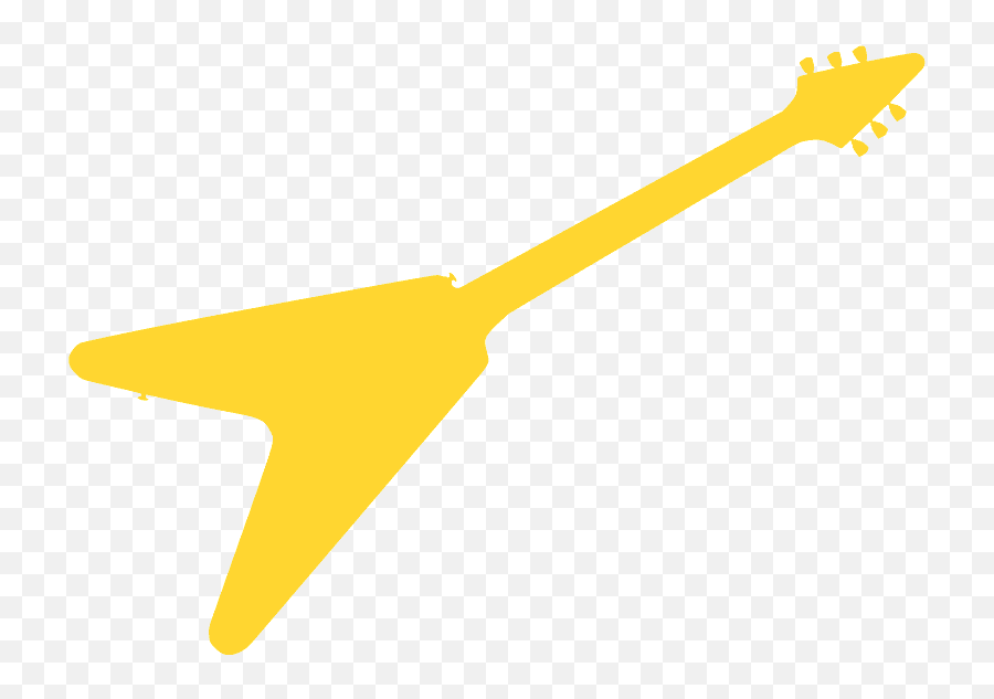 Gibson Flying V Guitar Silhouette - Free Vector Silhouettes Emoji,Guitar Silhouette Png
