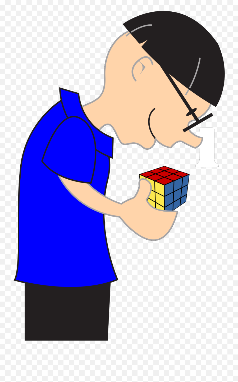 Clipart Of The Boy Man With Cube Free Image Download - Boy With A Cube Png Emoji,Nerd Clipart