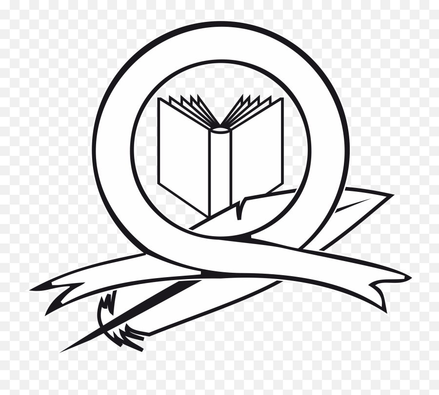 Book Logo Ribbon - School Logo Clipart Emoji,Book Logo