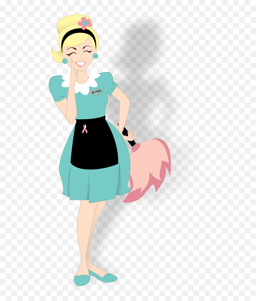 Clean Clipart Maid Cleaning - Cartoon Transparent Cartoon Fictional Character Emoji,Cleaning Clipart