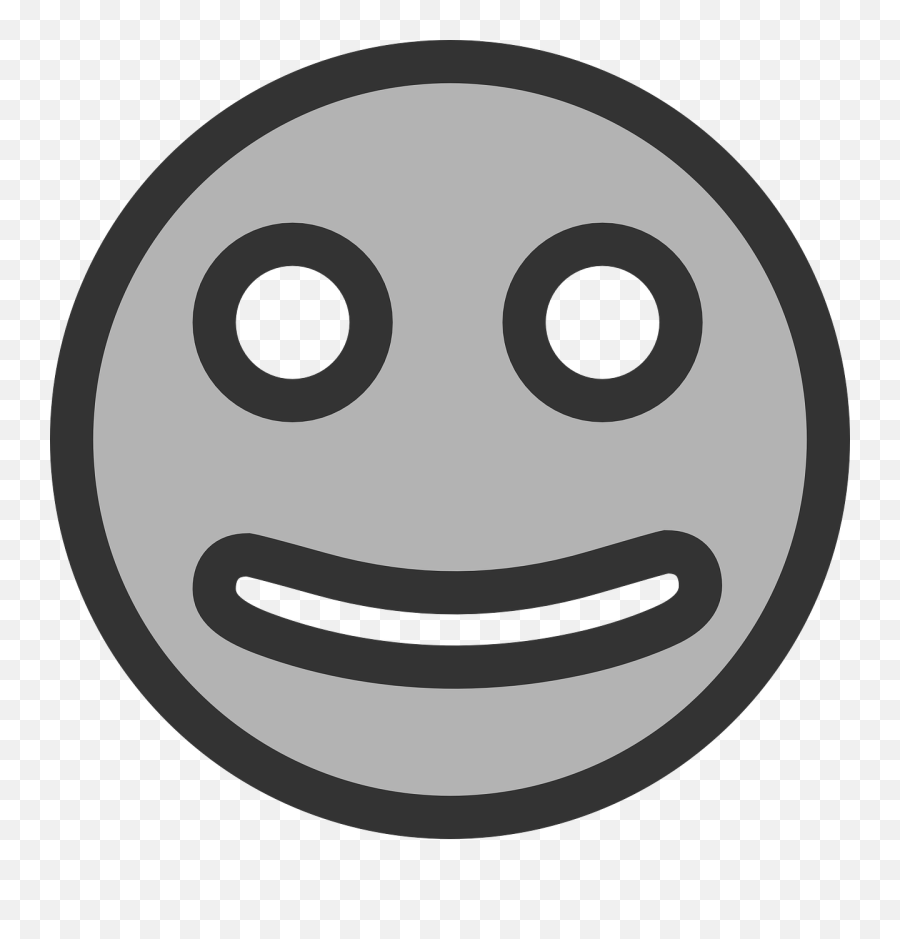 Transparent Grey Happy Face Transparent - Gray Smiley Emoji,Happy Face Clipart