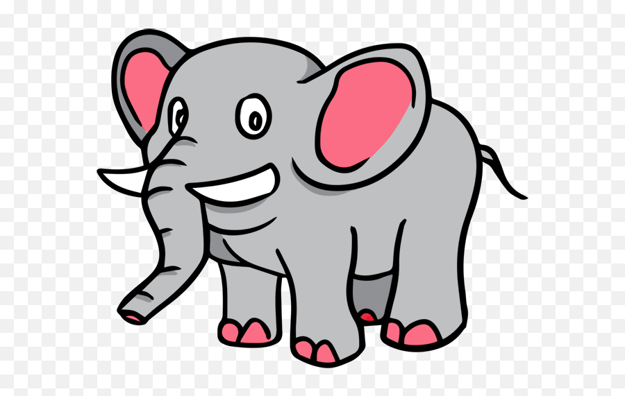 Clip Art Of Cute Cartoon Elephant Free Emoji,Cute Elephant Clipart