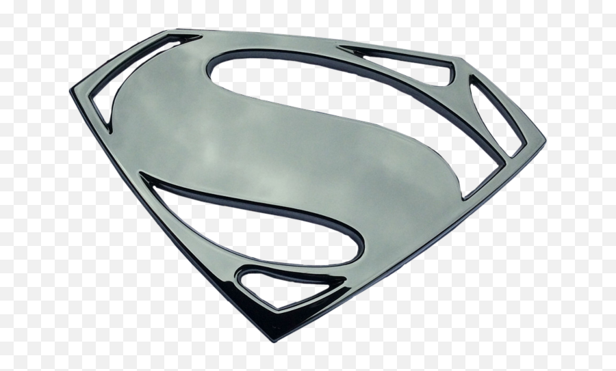 Batman V Superman Dawn Of Justice - Superman Black Chrome Premium Emblem Emoji,Superman Black Logo