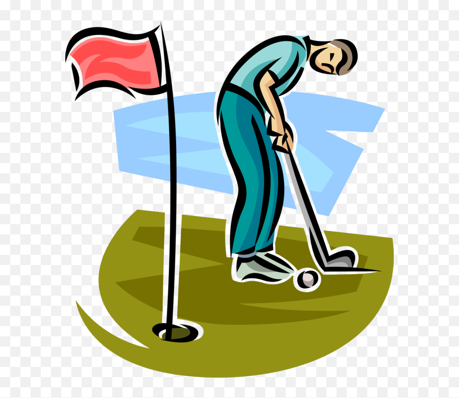 Picture Royalty Free Library Golfer Makes On Golf Green Emoji,Golf Green Clipart