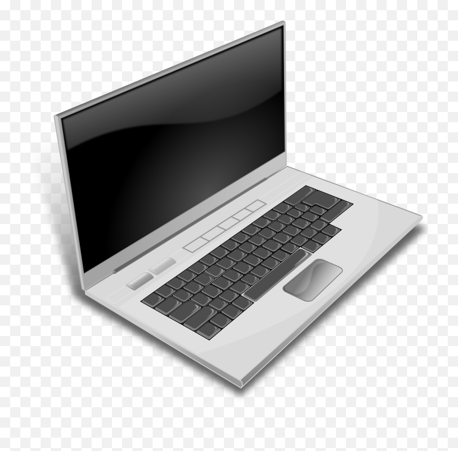 Grey Laptop Clipart Free Image - Transparent Laptop Clipart Emoji,Laptop Clipart