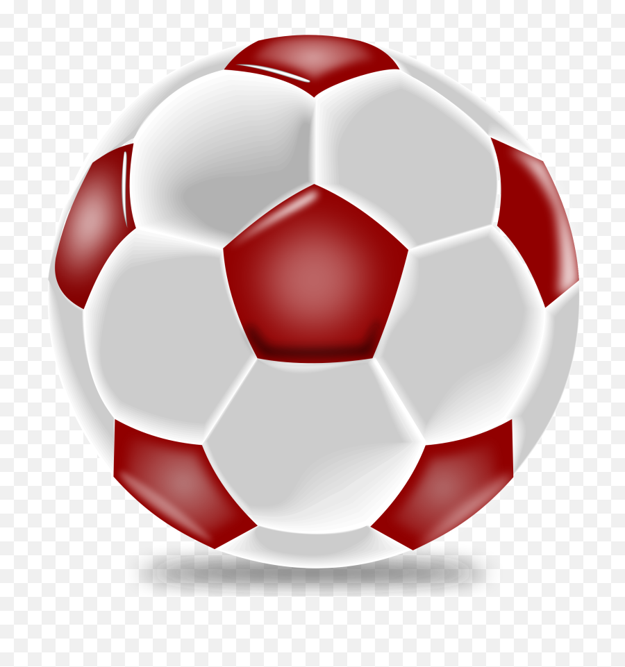 Red Soccer Ball Png Transparent Png - Football Ball Red Png Emoji,Soccer Ball Clipart