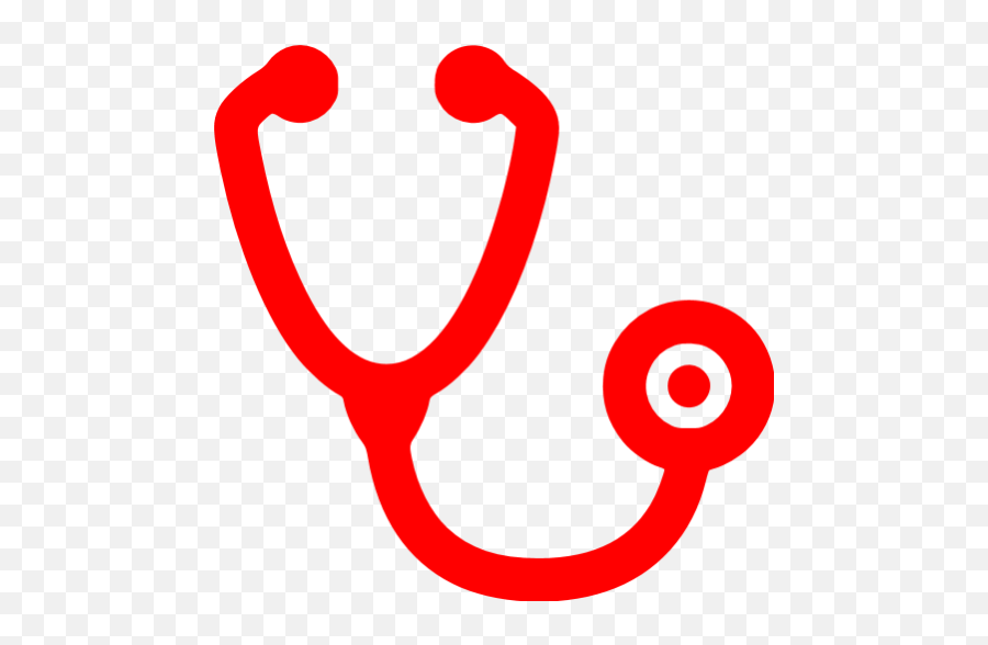 Red Stethoscope Icon - Black Stethoscope Icon Transparent Emoji,Stethoscope Png