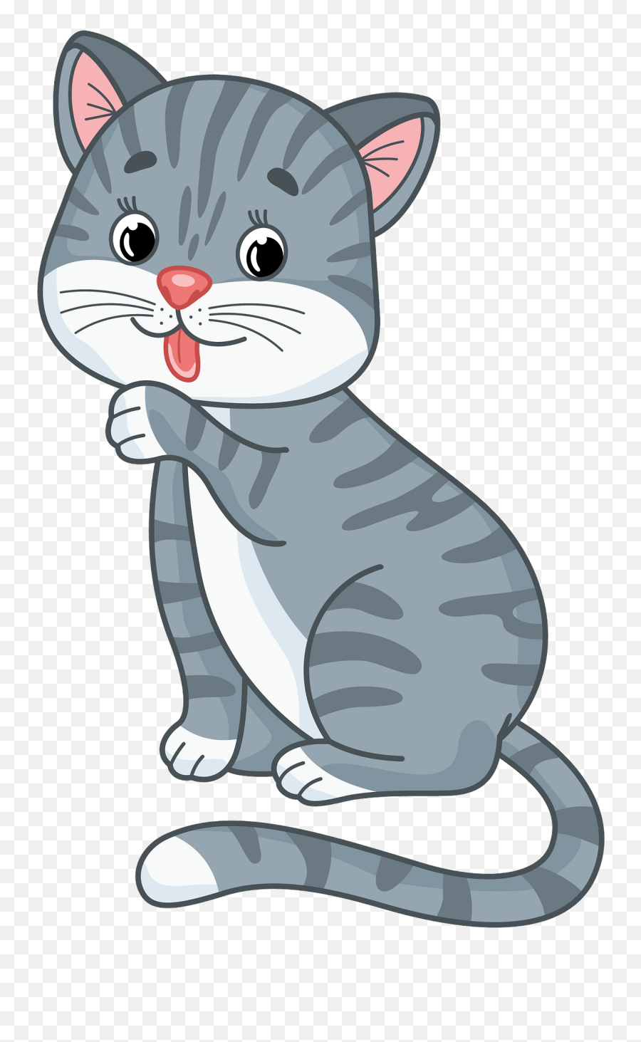 Cat Clipart - Cat Lick Paws Clipart Emoji,Cats Clipart